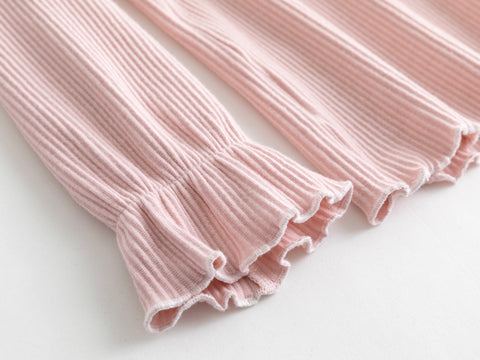 Rosa Canina Long Sleeve Rib Tee in Soft Pink