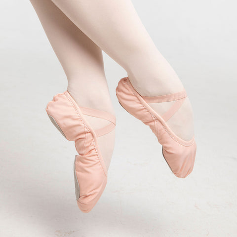 Split Sole Soft Cotton Canvas Ballet Shoes