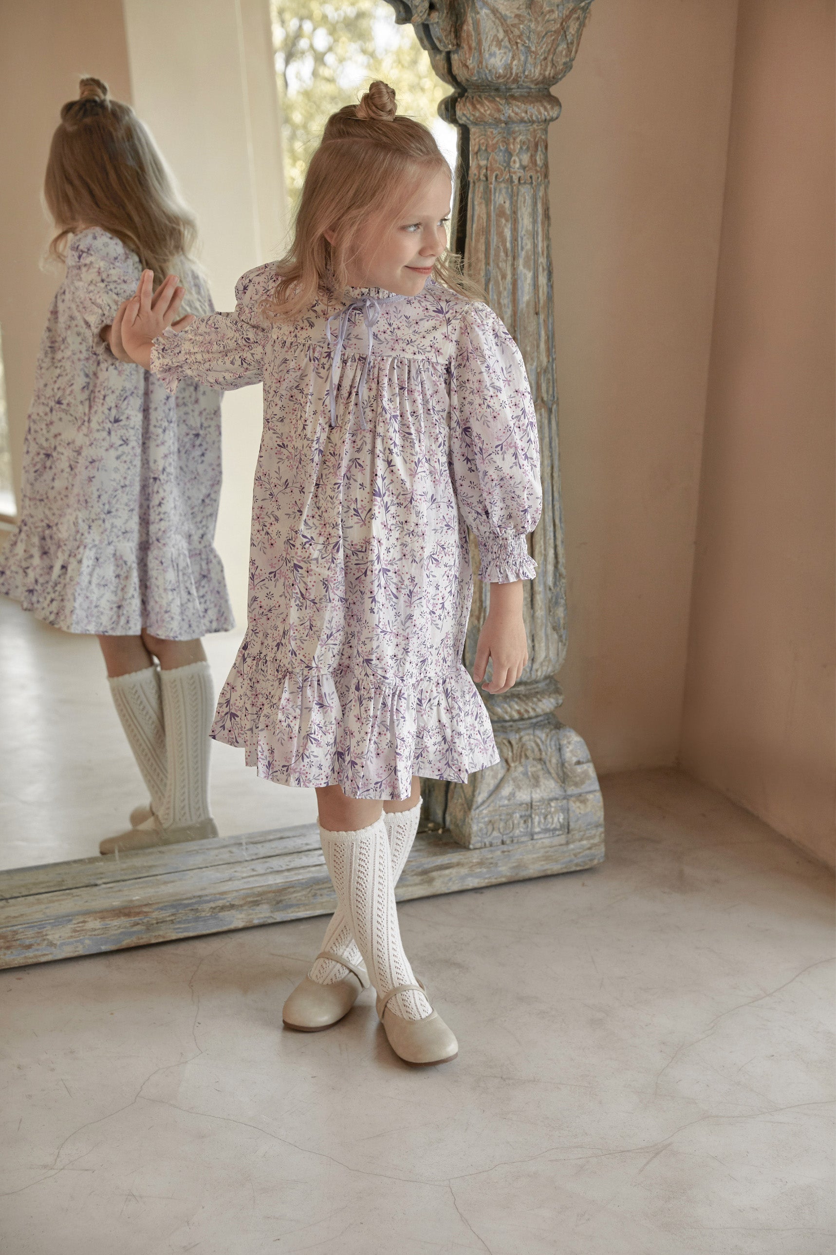 Eloise Long Sleeve Cotton Floral Dress