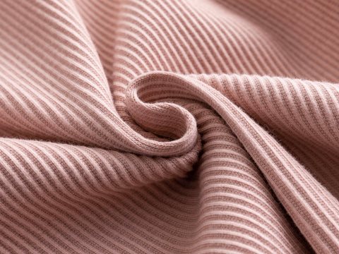Bergenia Long Sleeve Cotton Rib Tee in Dusty Pink