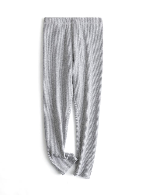 Cotton Rib Legging in Grey