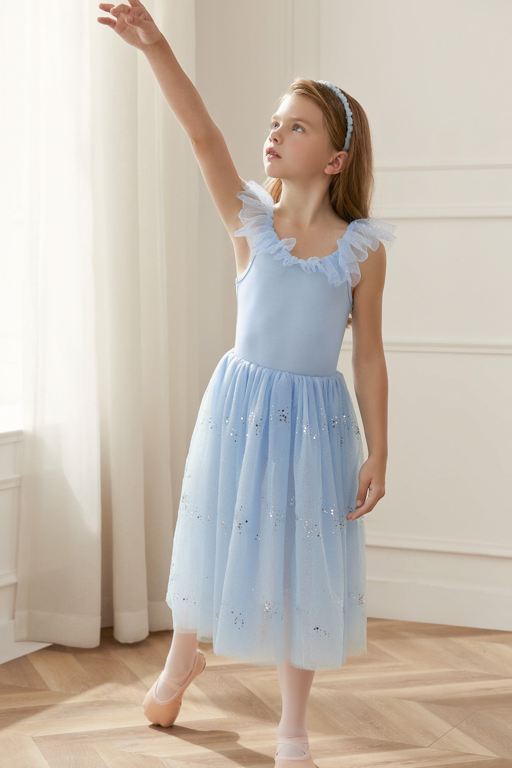 Girls pale blue top dress