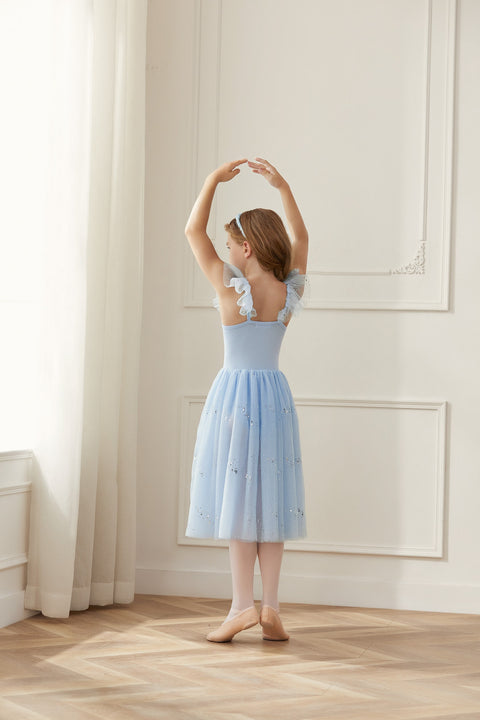 Clara Sequin Dress in Crystal Blue