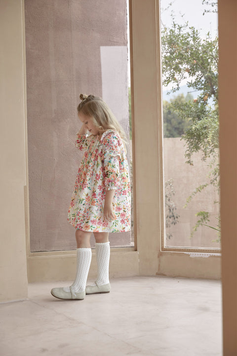 Amelie Long Sleeve Cotton Floral Dress